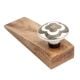 2 Pieces Golden Floral Ceramic Wooden Door Stopper